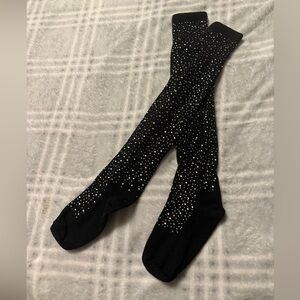 Black Sparkle Knee-High Socks